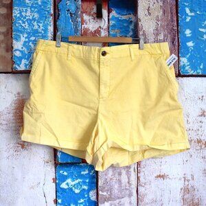 Women's Old Navy High-Waisted OGC Pull-On Chino Shorts 2X Golden Straw NEW